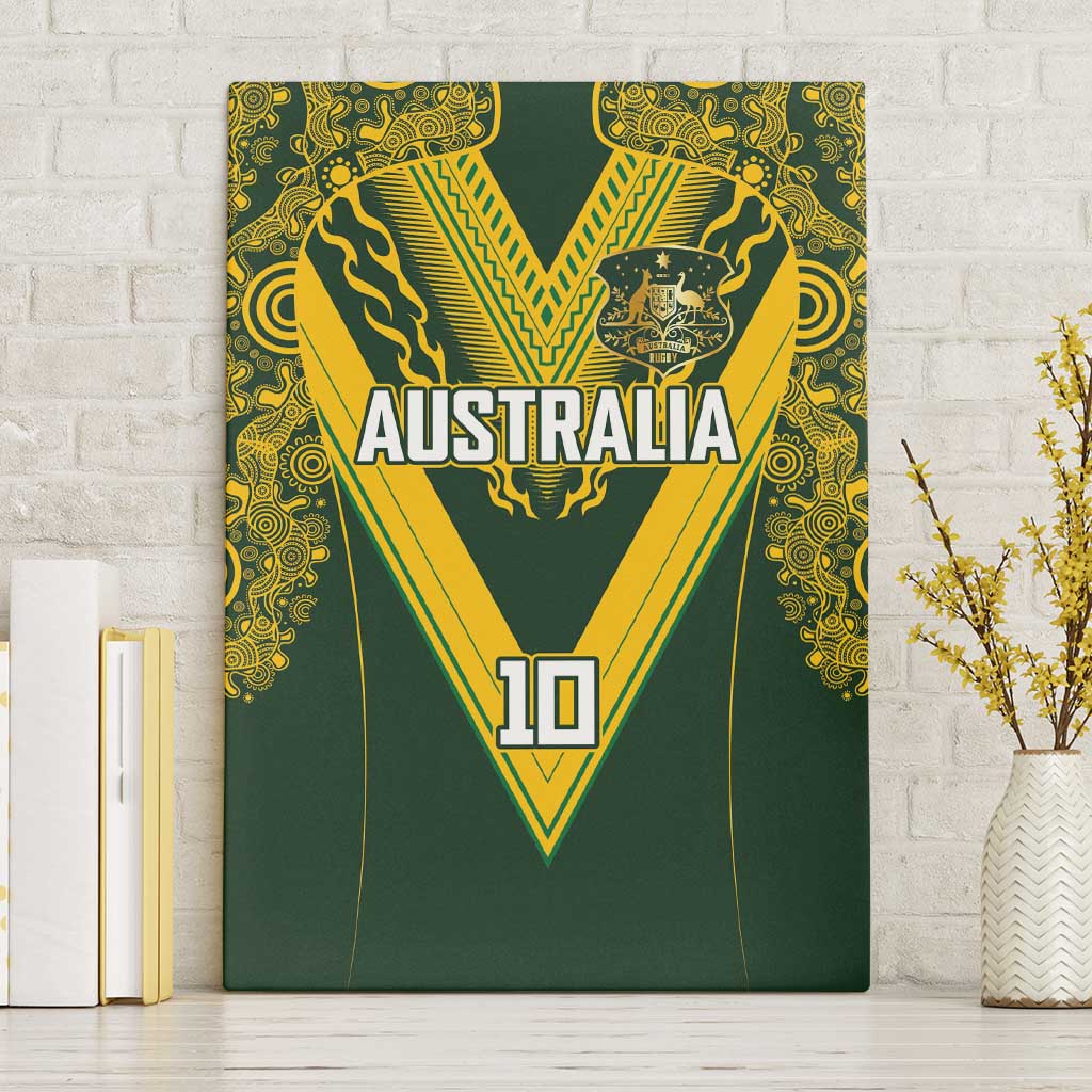 Australia Rugby Custom Canvas Wall Art Aboriginal Art Sporty Style - Aussie Hoodie