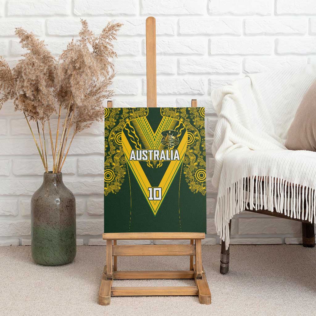 Australia Rugby Custom Canvas Wall Art Aboriginal Art Sporty Style - Aussie Hoodie