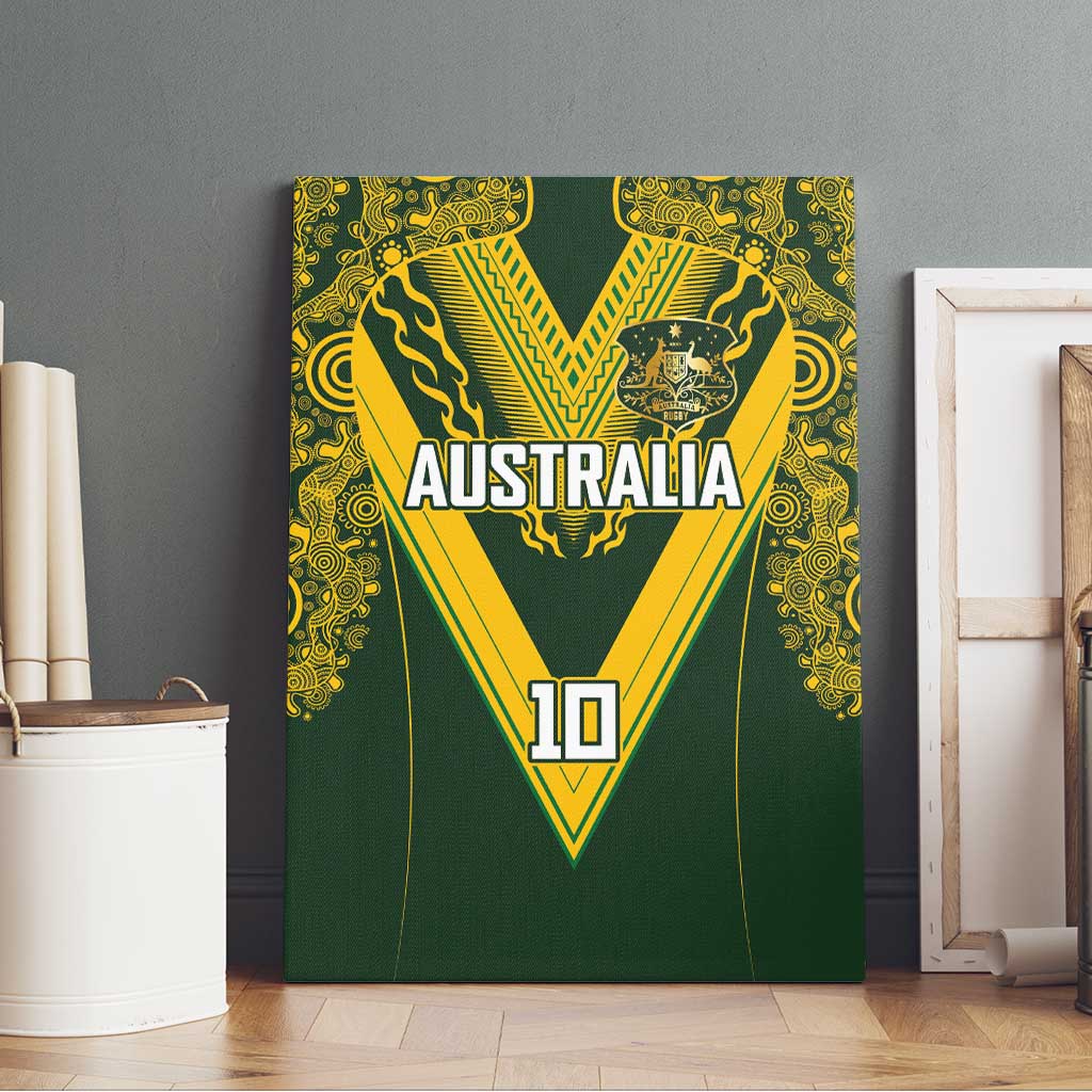Australia Rugby Custom Canvas Wall Art Aboriginal Art Sporty Style - Aussie Hoodie