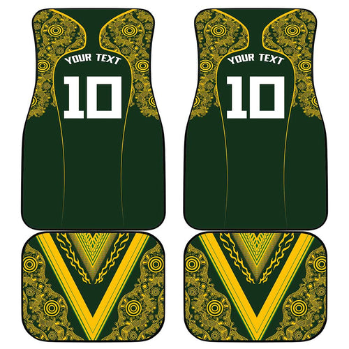 Australia Rugby Custom Car Mats Aboriginal Art Sporty Style - Aussie Hoodie