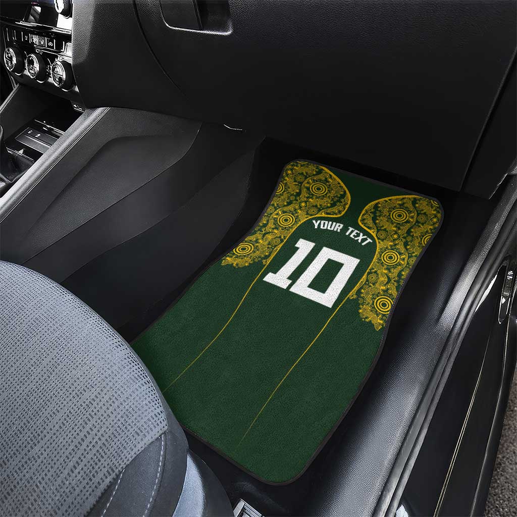 Australia Rugby Custom Car Mats Aboriginal Art Sporty Style - Aussie Hoodie
