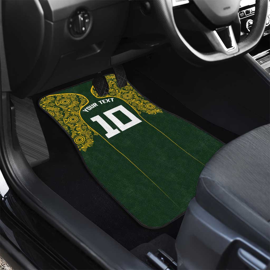 Australia Rugby Custom Car Mats Aboriginal Art Sporty Style - Aussie Hoodie