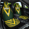 Australia Rugby Custom Car Seat Cover Aboriginal Art Sporty Style - Aussie Hoodie