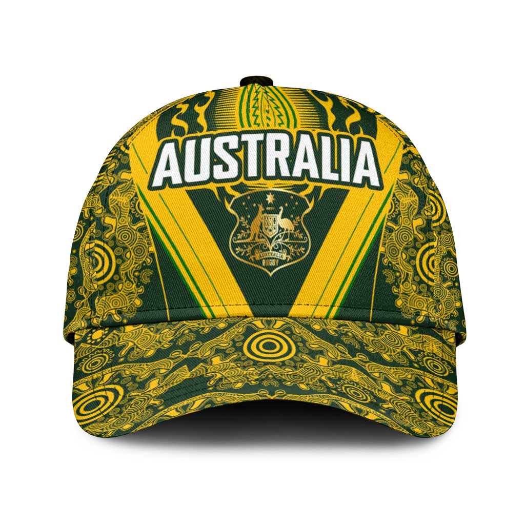 Australia Rugby Classic Cap Aboriginal Art Sporty Style - Aussie Hoodie