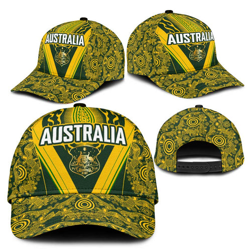 Australia Rugby Classic Cap Aboriginal Art Sporty Style - Aussie Hoodie