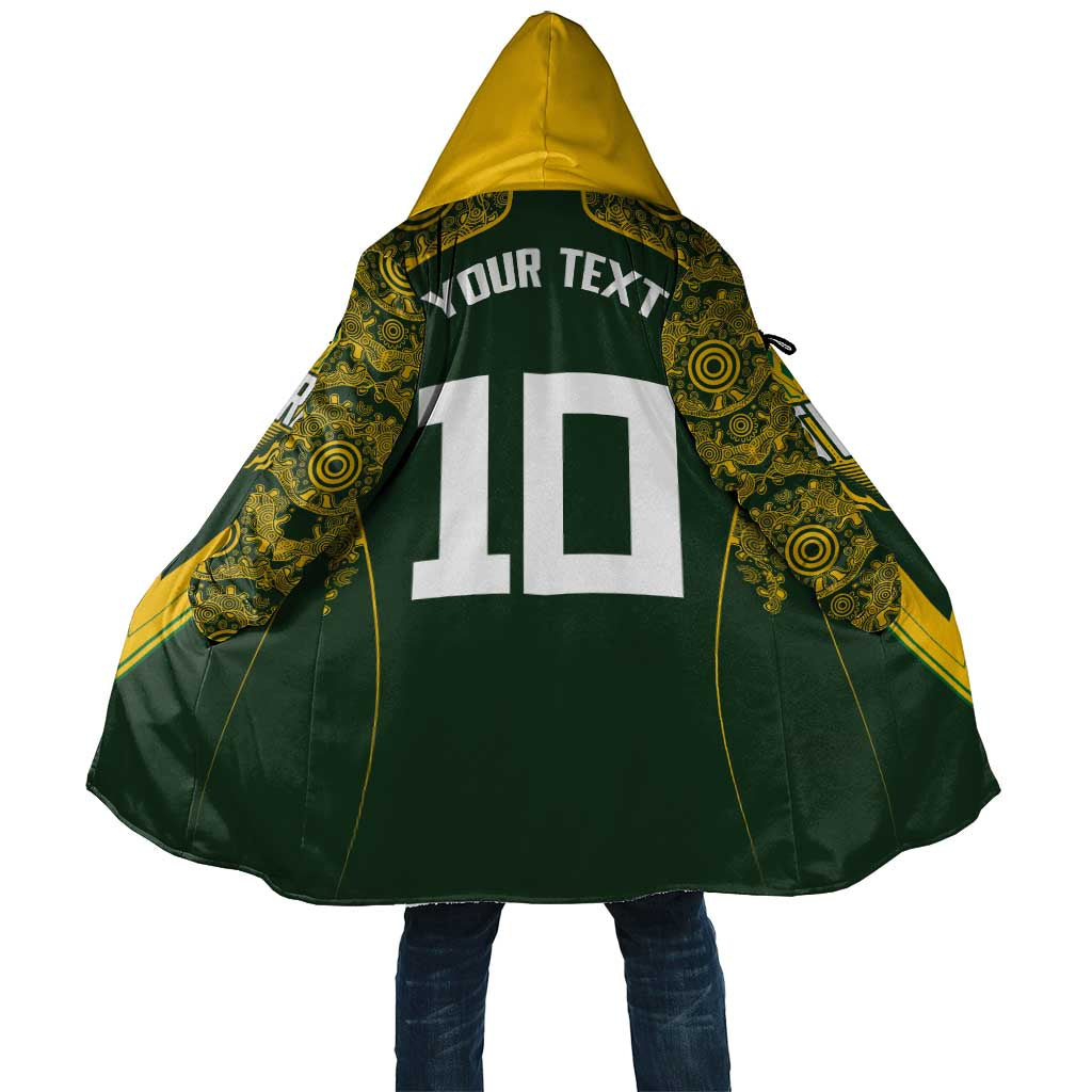 Australia Rugby Custom Cloak Aboriginal Art Sporty Style - Aussie Hoodie