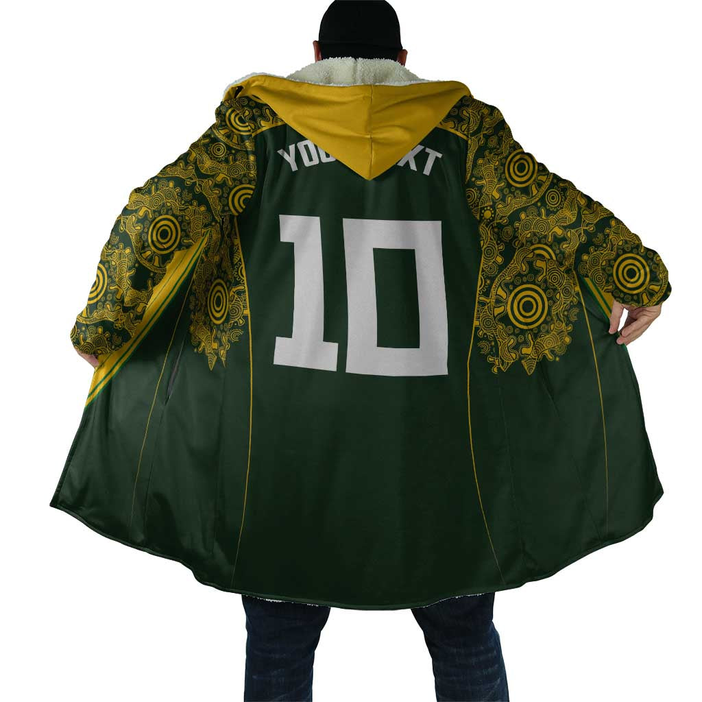 Australia Rugby Custom Cloak Aboriginal Art Sporty Style - Aussie Hoodie
