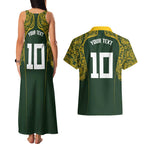 Australia Rugby Custom Couples Matching Tank Maxi Dress and Hawaiian Shirt Aboriginal Art Sporty Style - Aussie Hoodie