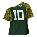 Australia Rugby Custom Cross Shoulder Shirt Aboriginal Art Sporty Style - Aussie Hoodie