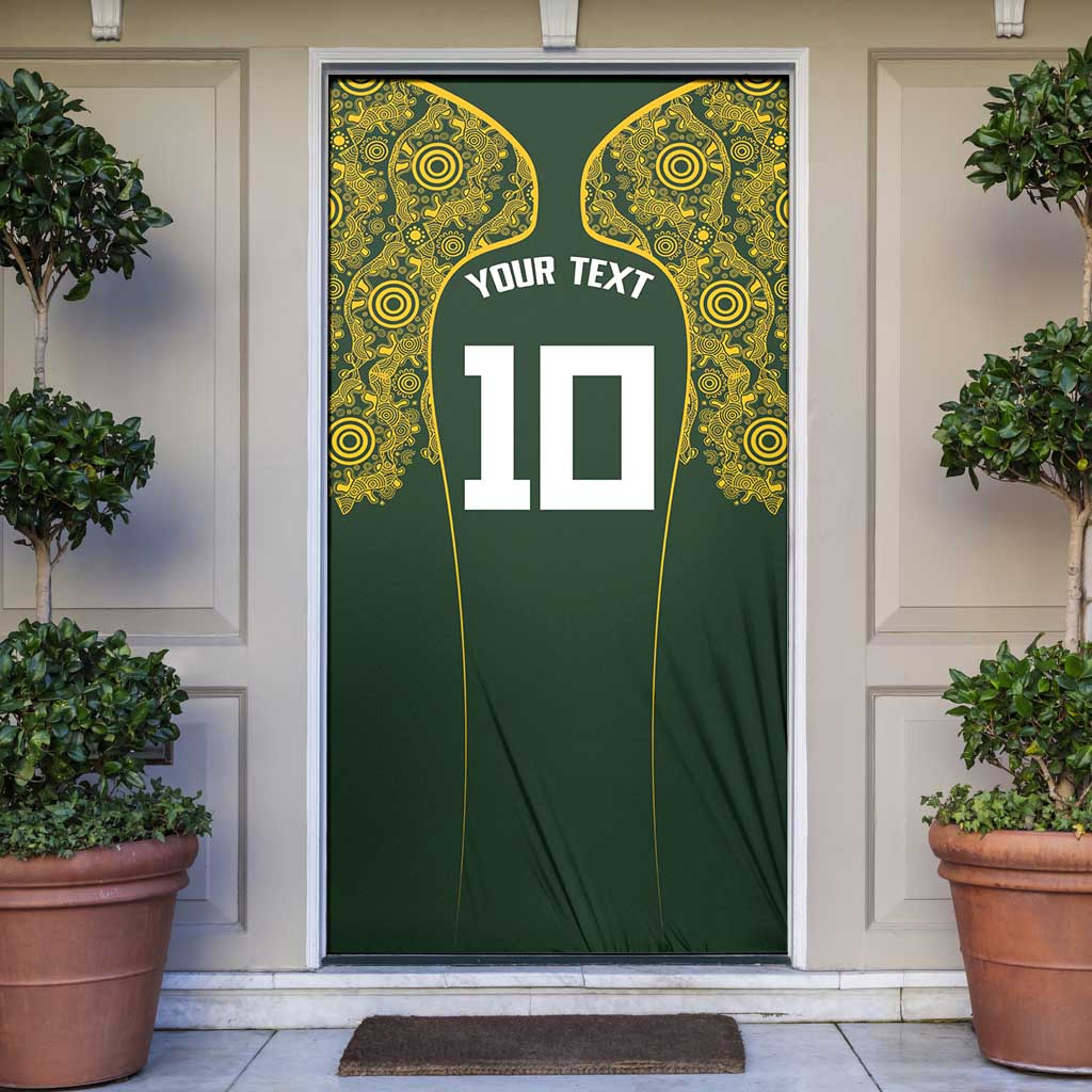 Australia Rugby Custom Door Cover Aboriginal Art Sporty Style - Aussie Hoodie