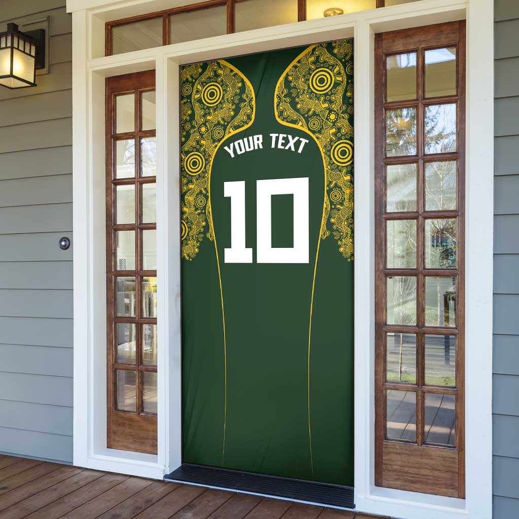 Australia Rugby Custom Door Cover Aboriginal Art Sporty Style - Aussie Hoodie
