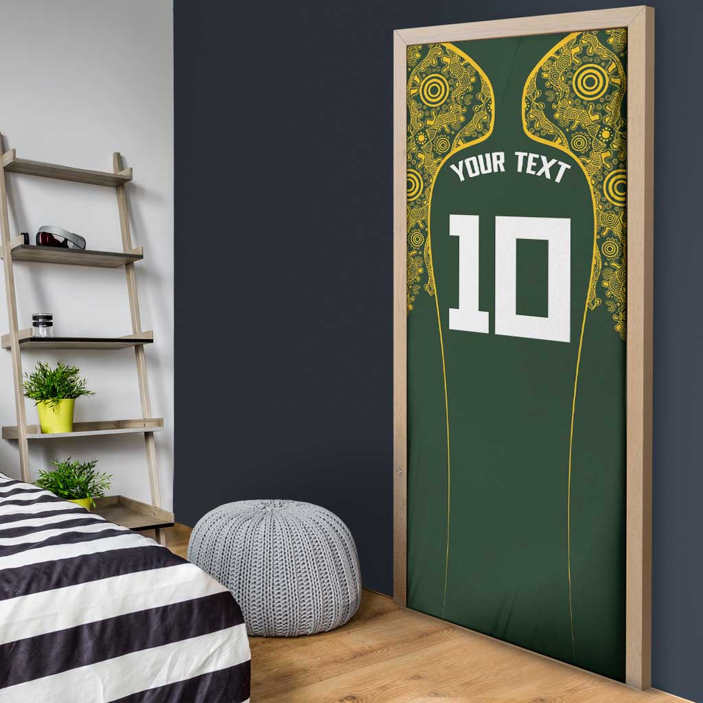 Australia Rugby Custom Door Cover Aboriginal Art Sporty Style - Aussie Hoodie