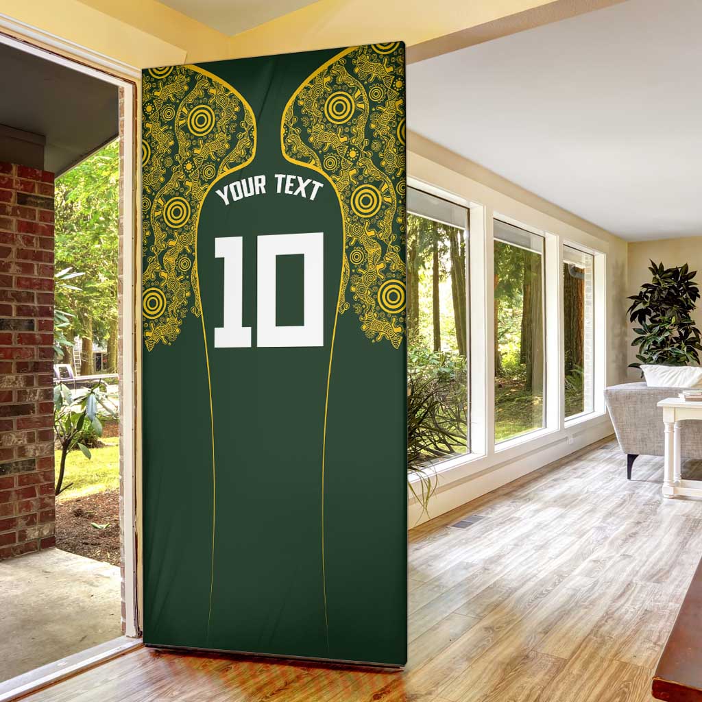 Australia Rugby Custom Door Cover Aboriginal Art Sporty Style - Aussie Hoodie