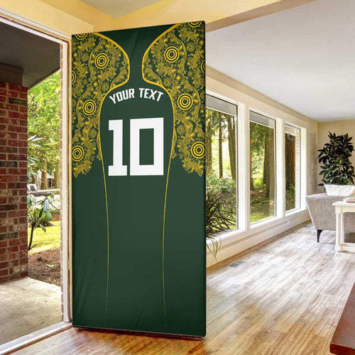 Australia Rugby Custom Door Cover Aboriginal Art Sporty Style - Aussie Hoodie
