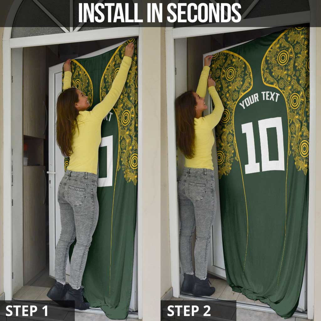 Australia Rugby Custom Door Cover Aboriginal Art Sporty Style - Aussie Hoodie