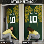 Australia Rugby Custom Door Cover Aboriginal Art Sporty Style - Aussie Hoodie