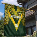 Australia Rugby Custom Garden Flag Aboriginal Art Sporty Style - Aussie Hoodie