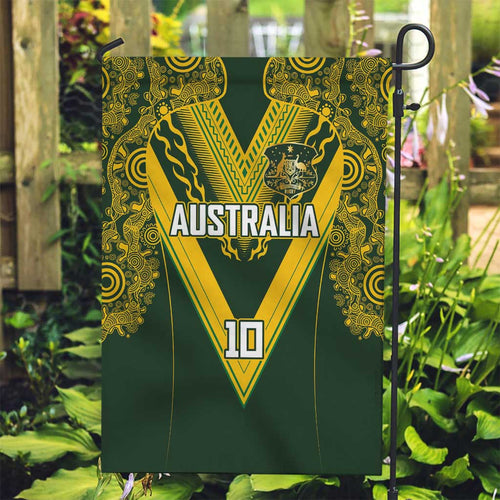 Australia Rugby Custom Garden Flag Aboriginal Art Sporty Style - Aussie Hoodie