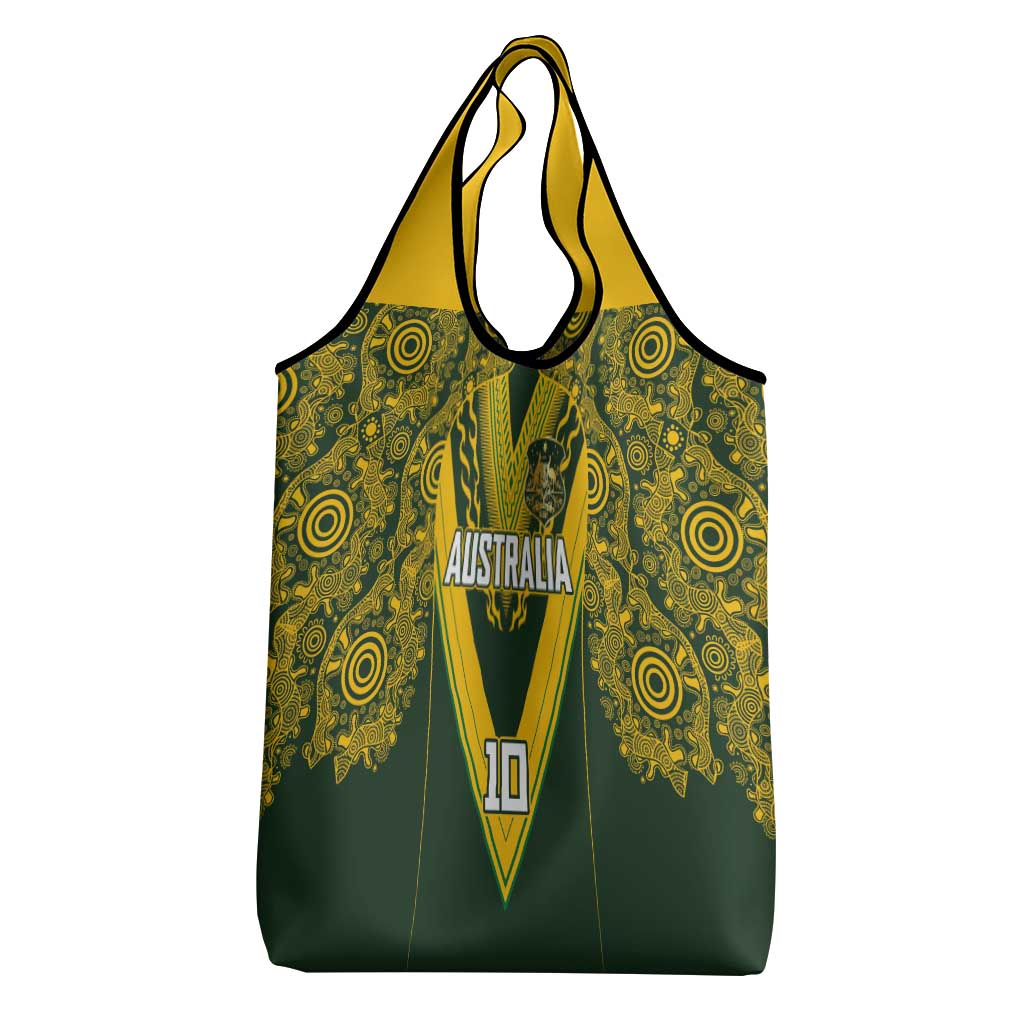 Australia Rugby Custom Grocery Bag Aboriginal Art Sporty Style - Aussie Hoodie