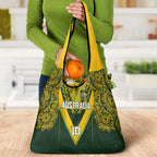 Australia Rugby Custom Grocery Bag Aboriginal Art Sporty Style - Aussie Hoodie