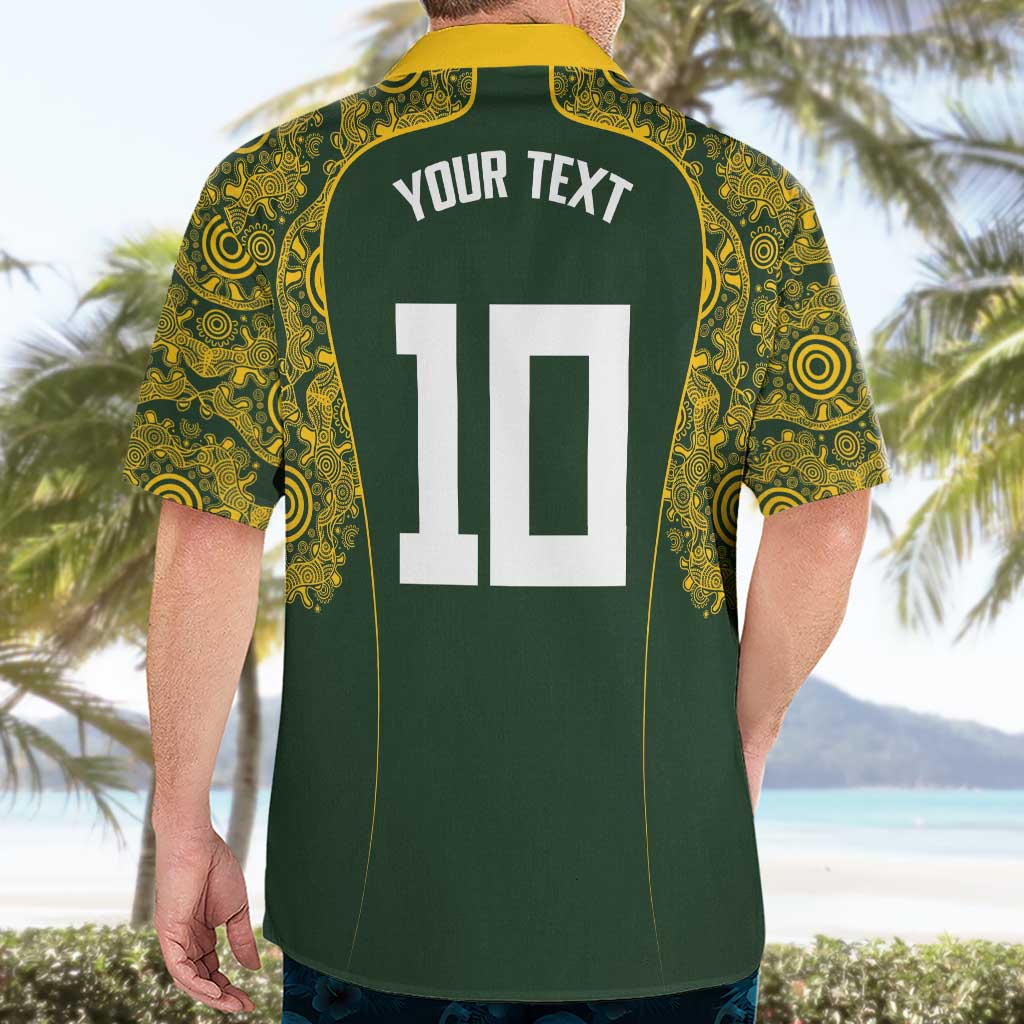 Australia Rugby Custom Hawaiian Shirt Aboriginal Art Sporty Style - Aussie Hoodie