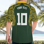Australia Rugby Custom Hawaiian Shirt Aboriginal Art Sporty Style - Aussie Hoodie