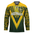 Australia Rugby Custom Hockey Jersey Aboriginal Art Sporty Style - Aussie Hoodie