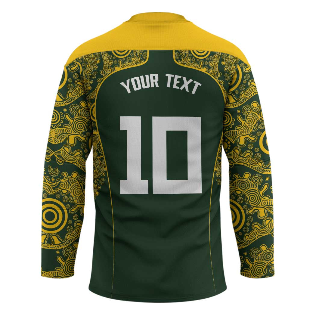 Australia Rugby Custom Hockey Jersey Aboriginal Art Sporty Style - Aussie Hoodie