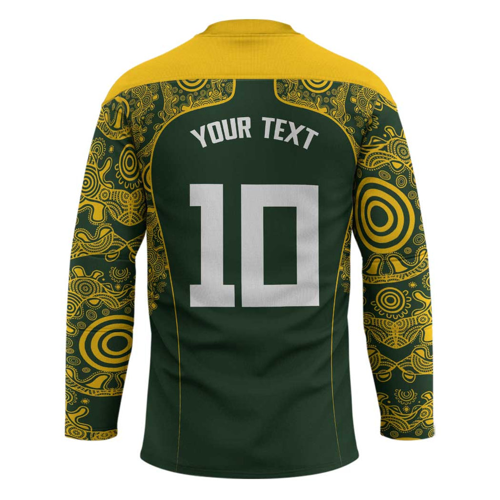 Australia Rugby Custom Hockey Jersey Aboriginal Art Sporty Style - Aussie Hoodie