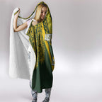 Australia Rugby Custom Hooded Blanket Aboriginal Art Sporty Style - Aussie Hoodie