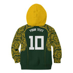 Australia Rugby Custom Kid Hoodie Aboriginal Art Sporty Style - Aussie Hoodie