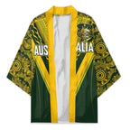 Australia Rugby Custom Kimono Aboriginal Art Sporty Style - Aussie Hoodie