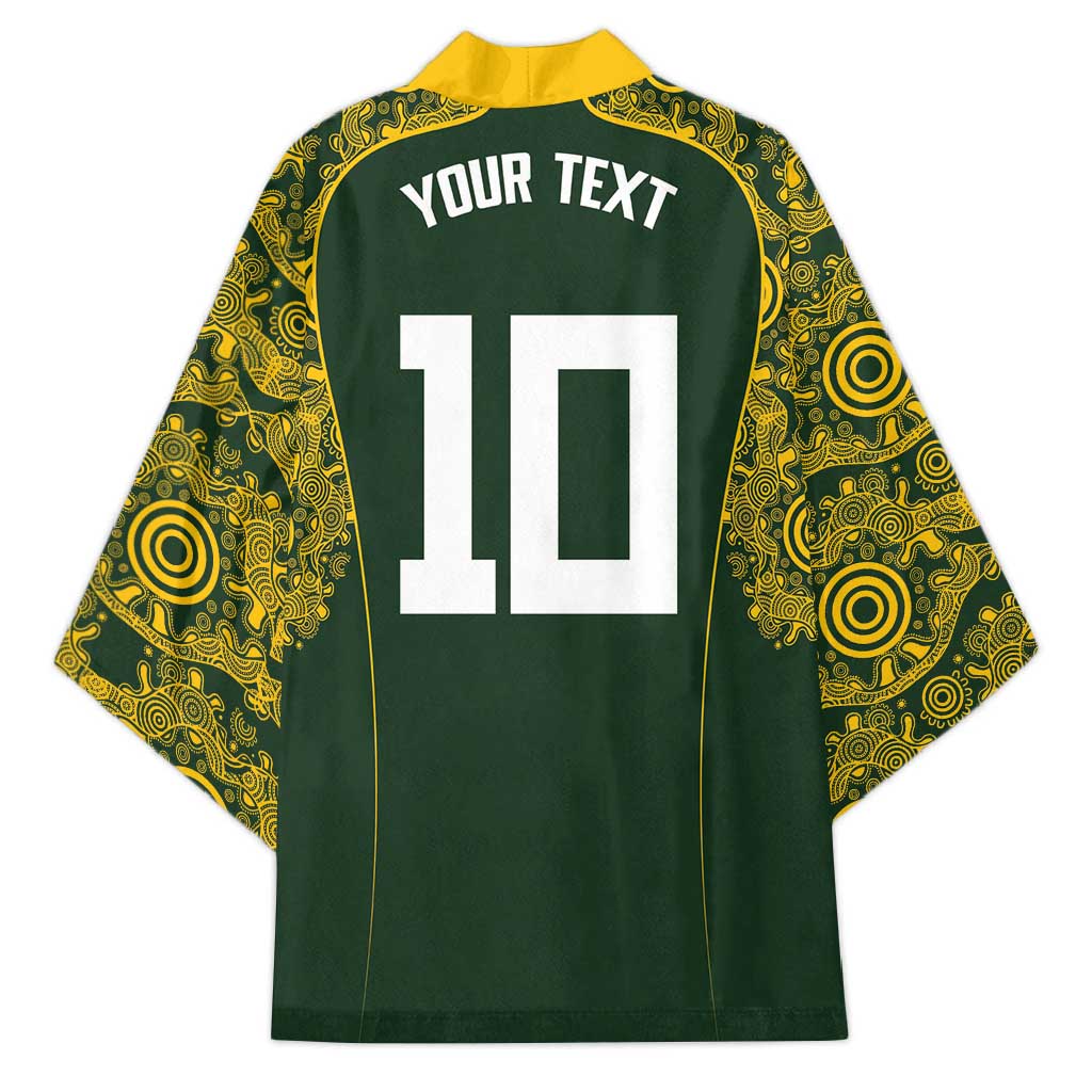 Australia Rugby Custom Kimono Aboriginal Art Sporty Style - Aussie Hoodie
