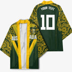 Australia Rugby Custom Kimono Aboriginal Art Sporty Style - Aussie Hoodie