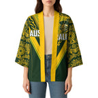 Australia Rugby Custom Kimono Aboriginal Art Sporty Style - Aussie Hoodie