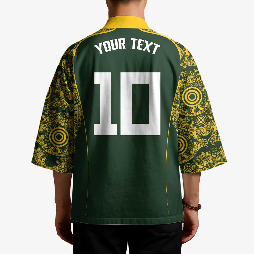 Australia Rugby Custom Kimono Aboriginal Art Sporty Style - Aussie Hoodie