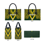 Australia Rugby Custom Leather Bag Aboriginal Art Sporty Style - Aussie Hoodie