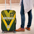 Australia Rugby Custom Luggage Cover Aboriginal Art Sporty Style - Aussie Hoodie