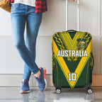 Australia Rugby Custom Luggage Cover Aboriginal Art Sporty Style - Aussie Hoodie
