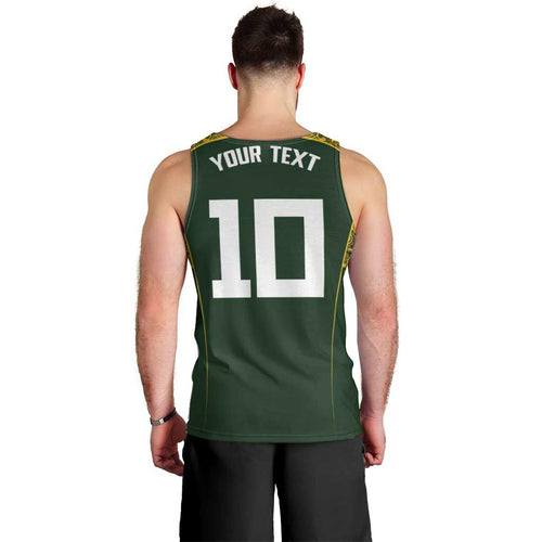 Australia Rugby Custom Men Tank Top Aboriginal Art Sporty Style - Aussie Hoodie