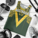 Australia Rugby Custom Men Tank Top Aboriginal Art Sporty Style - Aussie Hoodie