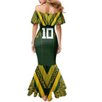 Australia Rugby Custom Mermaid Dress Aboriginal Art Sporty Style - Aussie Hoodie