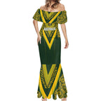 Australia Rugby Custom Mermaid Dress Aboriginal Art Sporty Style - Aussie Hoodie