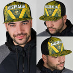 Australia Rugby Mesh Trucker Cap Aboriginal Art Sporty Style - Aussie Hoodie