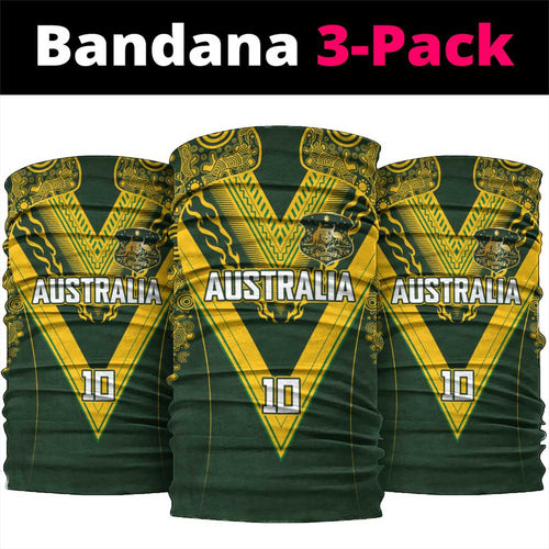 Australia Rugby Custom Neck Gaiter Aboriginal Art Sporty Style - Aussie Hoodie