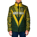 Australia Rugby Custom Padded Jacket Aboriginal Art Sporty Style - Aussie Hoodie