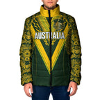 Australia Rugby Custom Padded Jacket Aboriginal Art Sporty Style - Aussie Hoodie