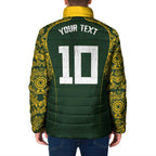 Australia Rugby Custom Padded Jacket Aboriginal Art Sporty Style - Aussie Hoodie