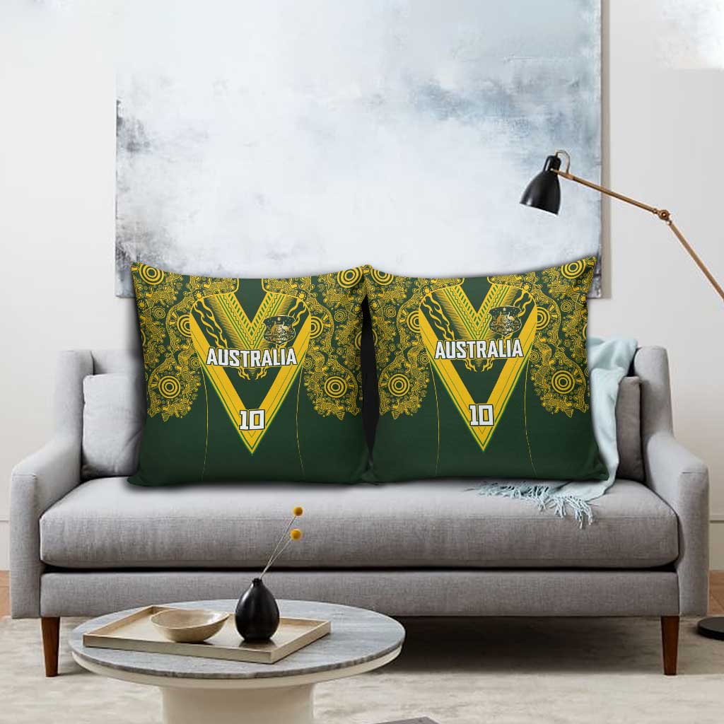 Australia Rugby Custom Pillow Cover Aboriginal Art Sporty Style - Aussie Hoodie