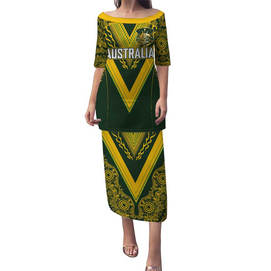 Australia Rugby Custom Puletasi Aboriginal Art Sporty Style - Aussie Hoodie